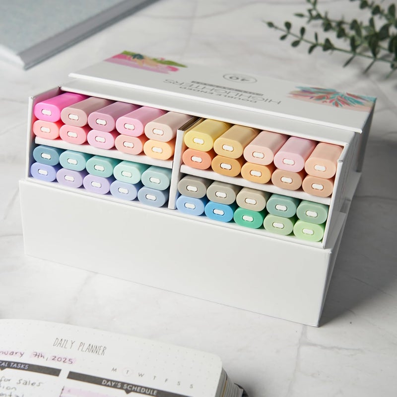 Believe - Aesthetic Bible Highlighters No Bleed Through Assorted Colors, Cute Highlighter Dual Tip For Journaling Supplies And School Accessories, Bible Highlighters And Pens No Bleed (40 PACK) - Image 5